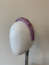 Side view braided headband lilac